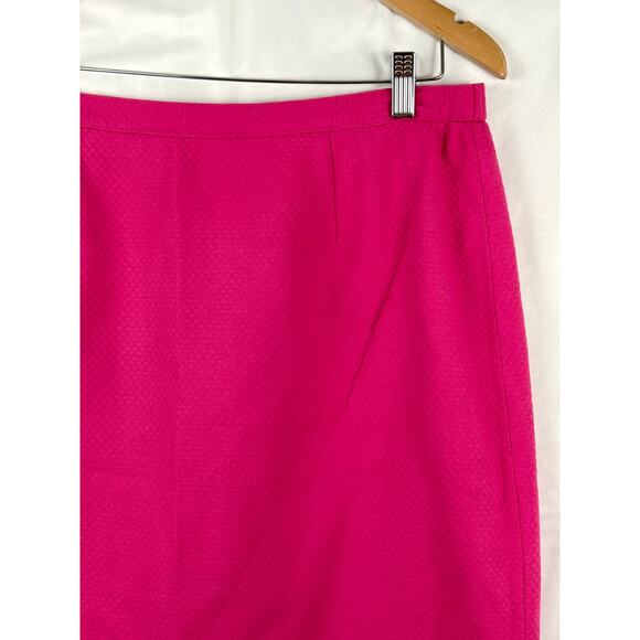 VTG Herbert Grossman Cynthia Sobel Pink Pencil Skirt Sz 14 Made in USA Textured - Picture 8 of 10